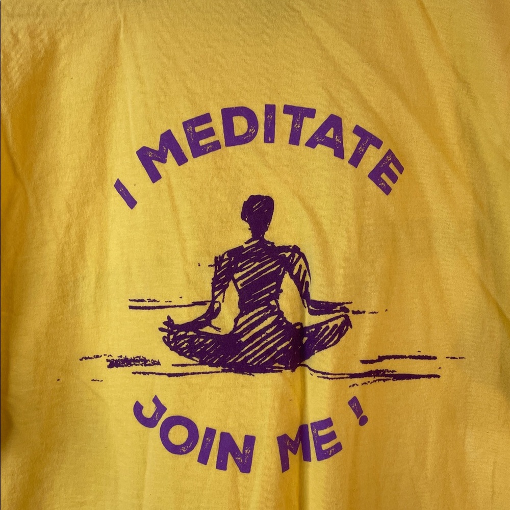 Yellow World Culture Festival T-Shirt. Meditate with friends!